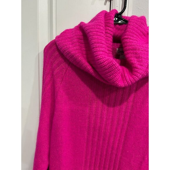 Hot Pink Eminent Womens Cowl Neck Sweater Angora Blend Sz Large - Picture 4 of 10